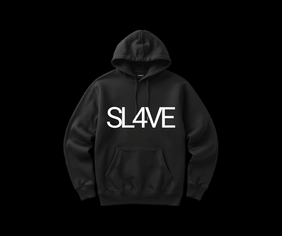 SL4VE Pullover Hoodie. - Black