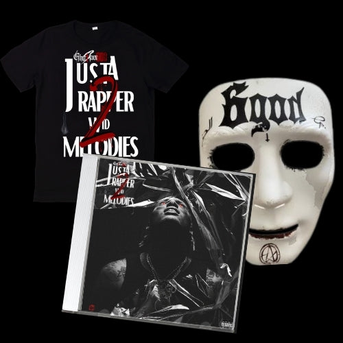 JUST A RAPPER WID MELODIES 2 CD, SHIRT AND MASK BUNDLE